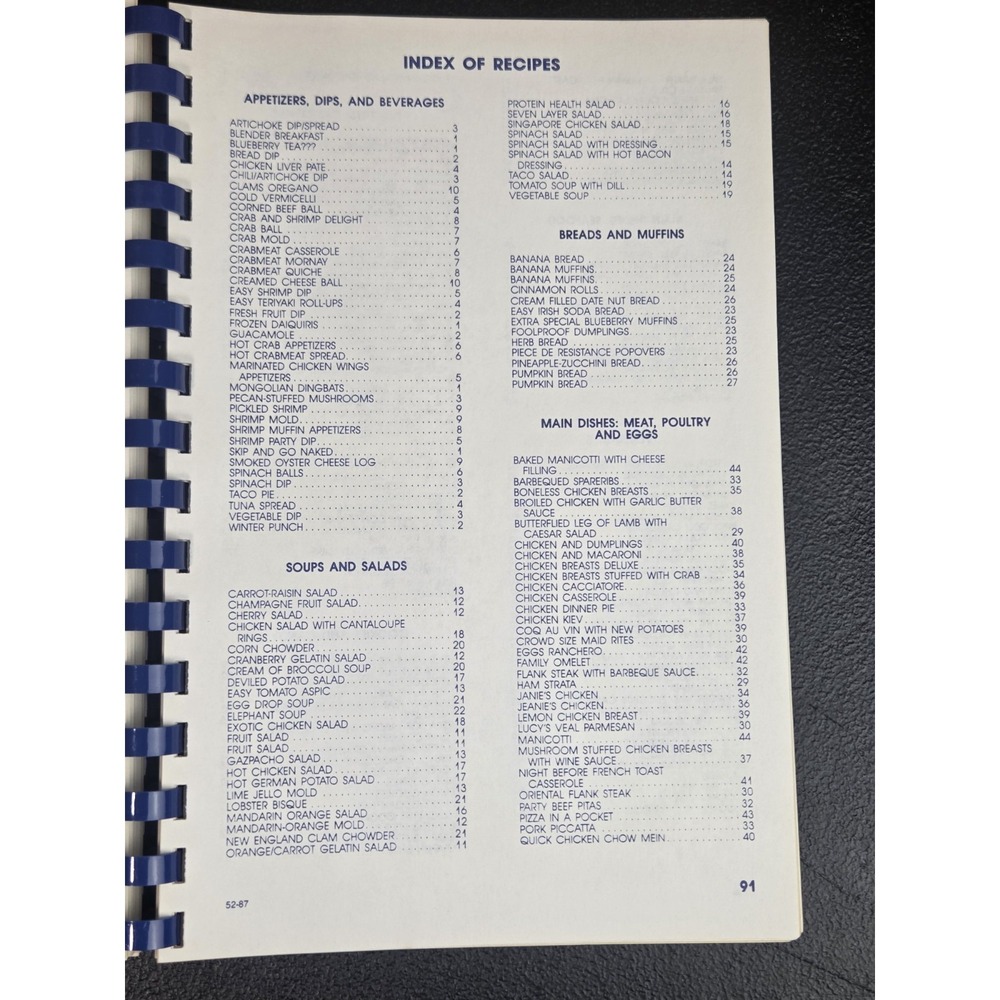 EMD Women's Club Cookbook Cook Book Colts Neck New Jersey 1986‎ Recipe Book - Picture 8 of 12